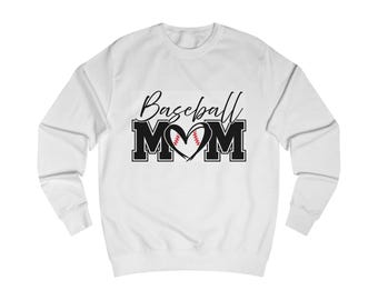 Sudadera de béisbol para mamá / Diseño de béisbol con corazón para mamá
