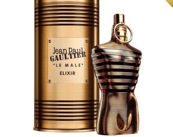 Edición Dorada de Lujo – Jean Paul Gaultier Le Male Elixir Eau de Parfum para Hombres / Fragancia Atrevida y Sensual