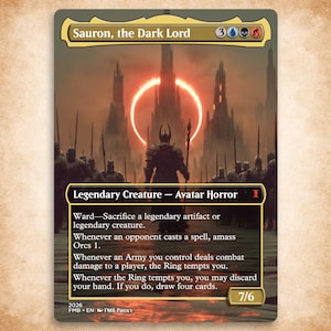 Sauron Mtg Card - Etsy