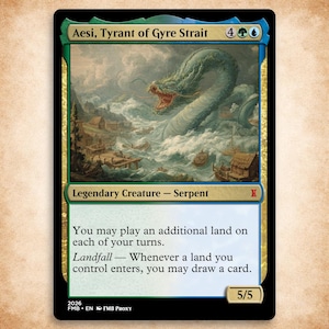 Aesi, Tyrant of Gyre Strait | Custom Mtg Proxy | Commander