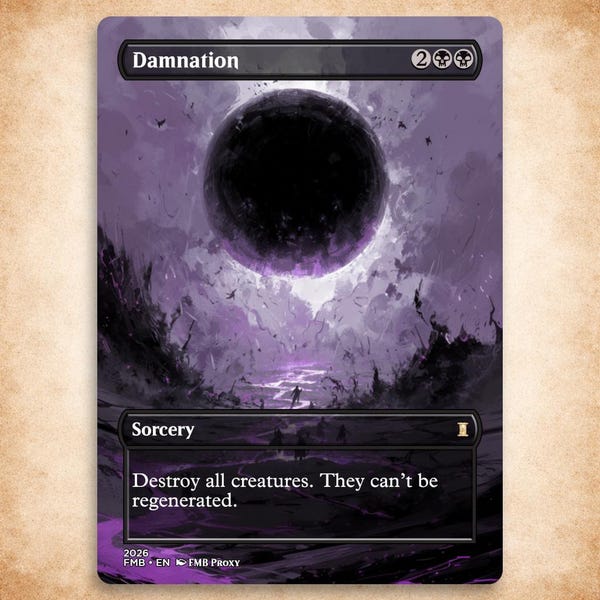 Damnation | Custom Mtg Proxy | Commander