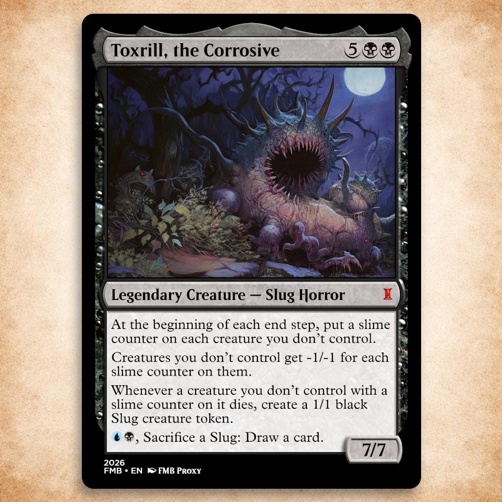 Toxrill, the Corrosive | Custom Mtg Proxy | Commander - Etsy