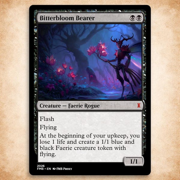 Bitterbloom Bearer | Custom Mtg Proxy | Commander