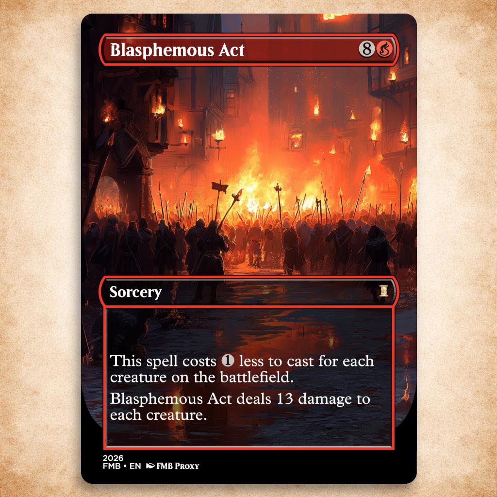 Mtg Proxy Blasphemous Act - Etsy