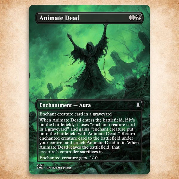 Animate Dead | Custom Mtg Proxy | Commander