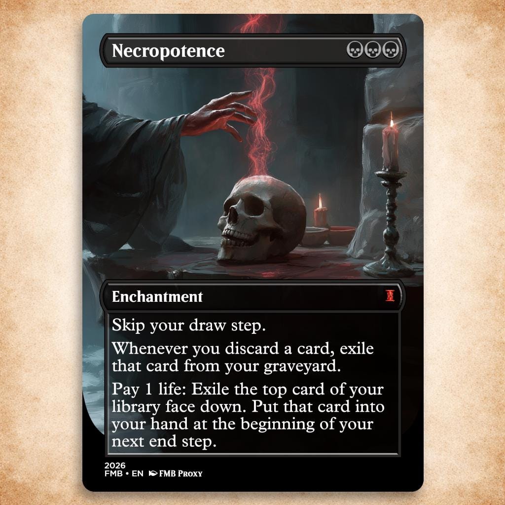 Mtg Necropotence Playmat - Etsy