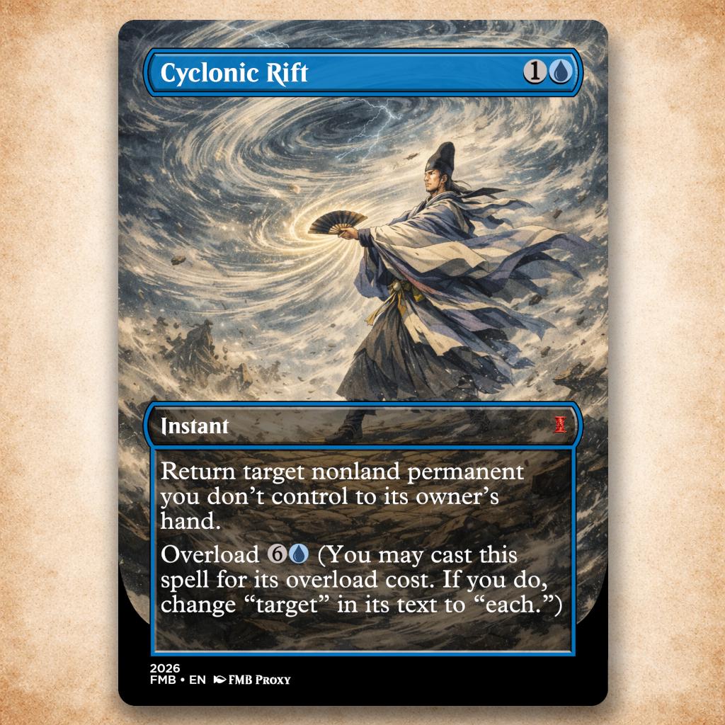 mtg modern horizons 3 serialized cards Cyclonic Rift [35] [Return To Ravnica] [Foil] – Face to Face Games main image 1