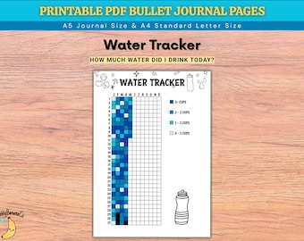 Water Tracker – Yearly Pixel Journal (Printable PDF)