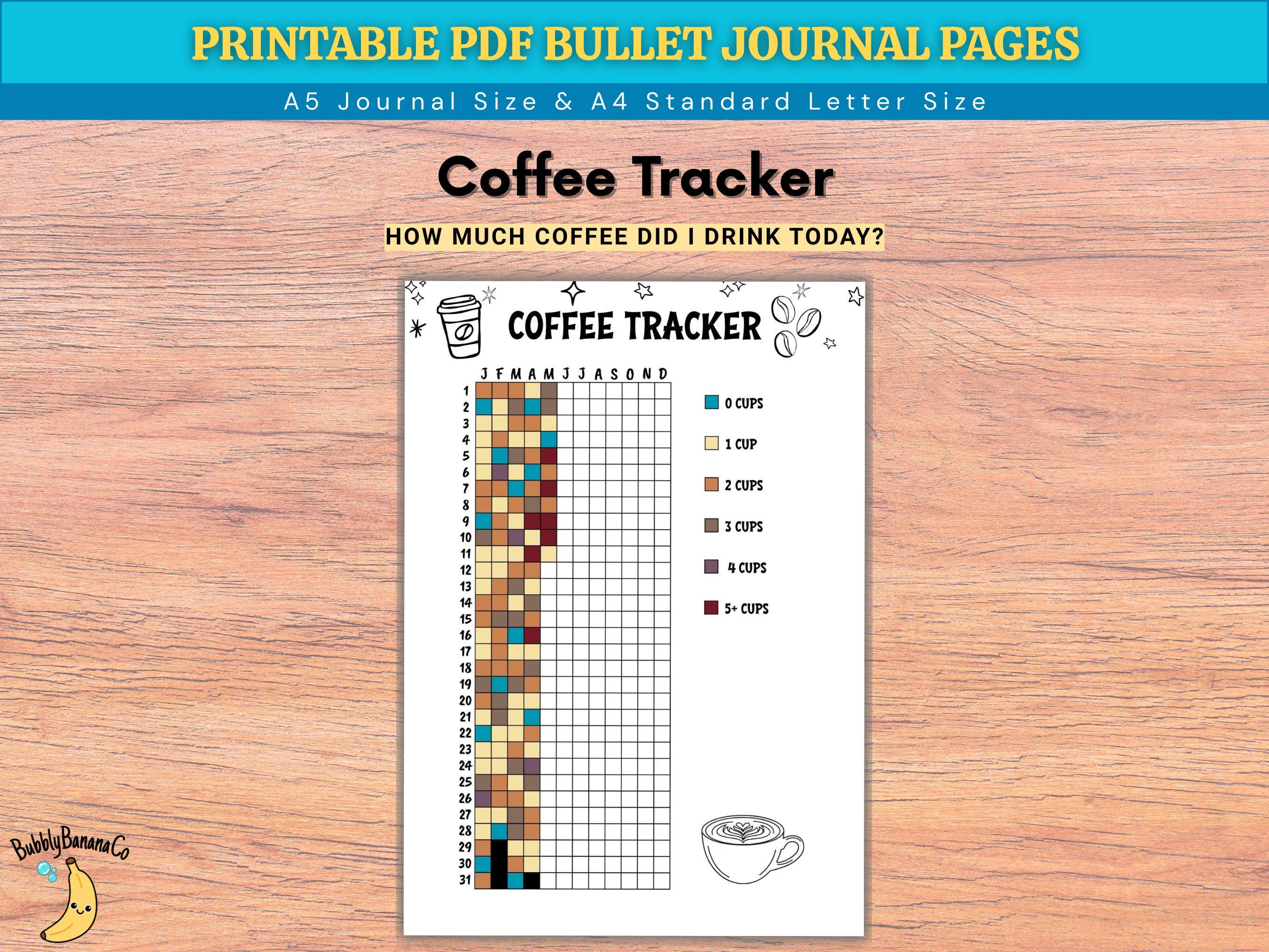 Coffee Tracker – Yearly Pixel Journal (printable PDF) - Etsy