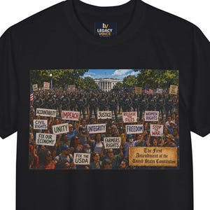 Peaceful Protest T-Shirt | First Amendment Civil Liberties Rally Tee