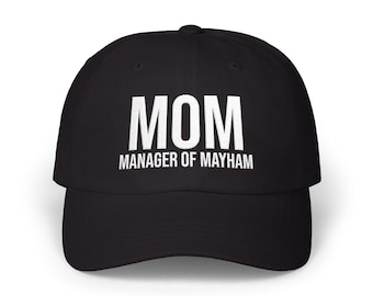 Gorra de béisbol divertida para mamá bordada, gorra de gerente de Mayham, regalo para madres