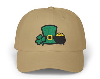 St Patricks Day Embroidered Baseball Cap , Minimal Hat Design