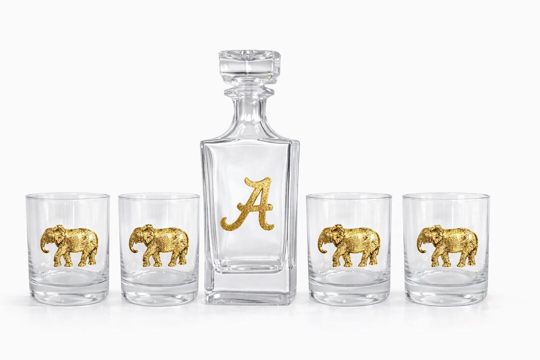 Alabama Decanter & Elephant Rocks Glass Set - Etsy