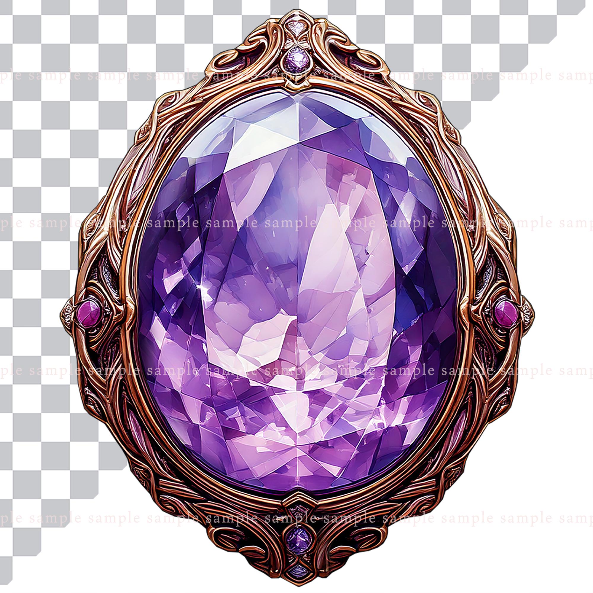 Antique Gem Clipart Bundle – Ruby Sapphire Amethyst Set, Classic ...