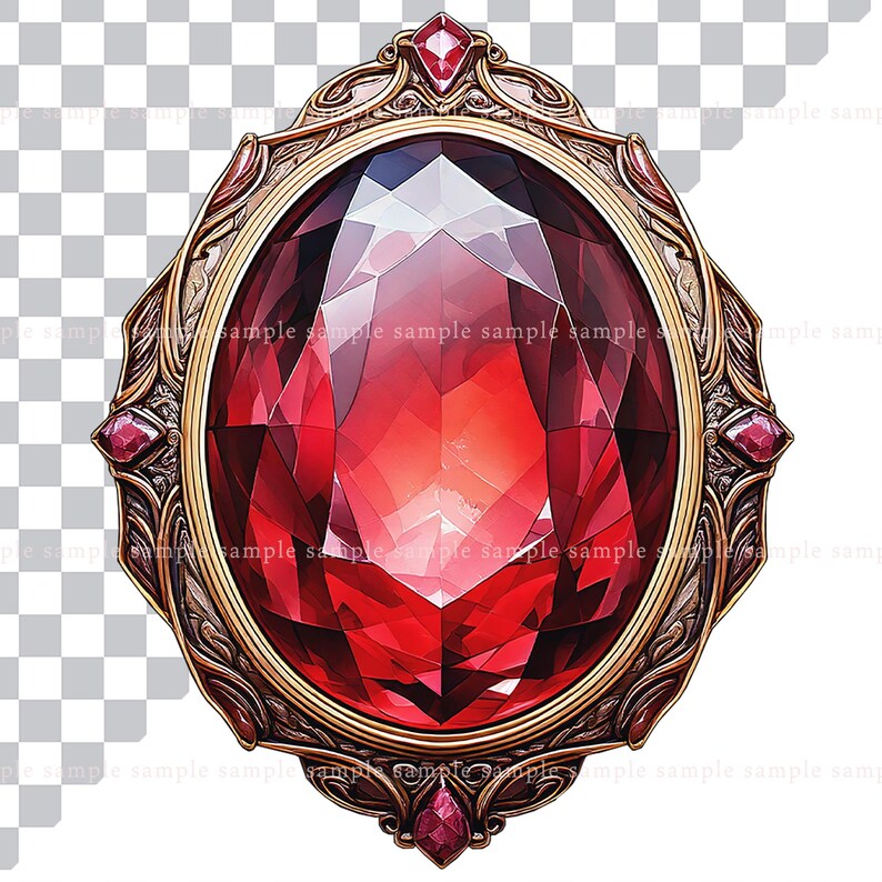 Antique Gem Clipart Bundle – Ruby Sapphire Amethyst Set, Classic ...
