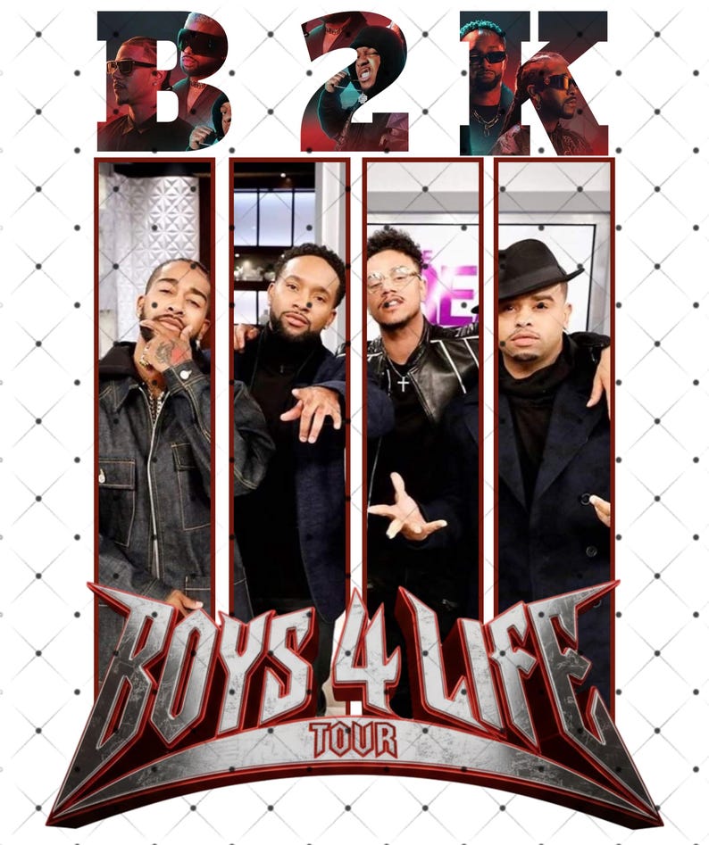 B2K Bow Wow Boys 4 Life Tour PNG: Concert T-shirt Design (digital ...
