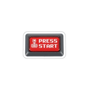 Press Start Button Sticker - Retro Gaming Classic - 8-Bit Accessory