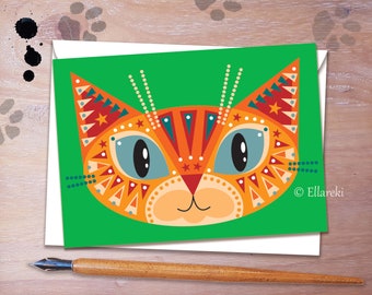 Ginger Cat Greeting Card