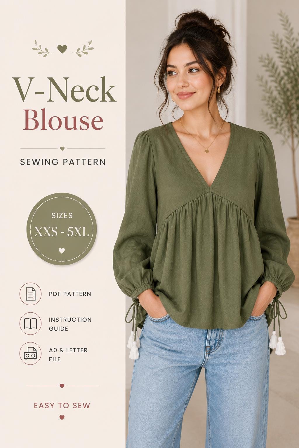 Gathered Front Tops - Etsy