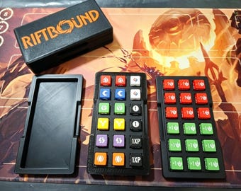 36x Custom Riftbound Dice Set Status Tracker Mit Würfelbox - Inoffizielles TKG Spiel Zubehör Geschenk