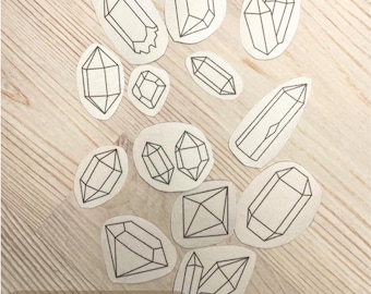 Geometric Crystal Embroidery Pattern PDF – Stick & Stitch Design Digital