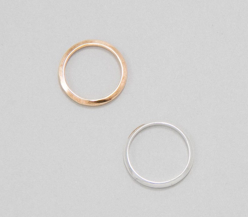 Thin Minimalist Ring Triangle Geometric Band Silver or Brass Ring Camillettejewelry