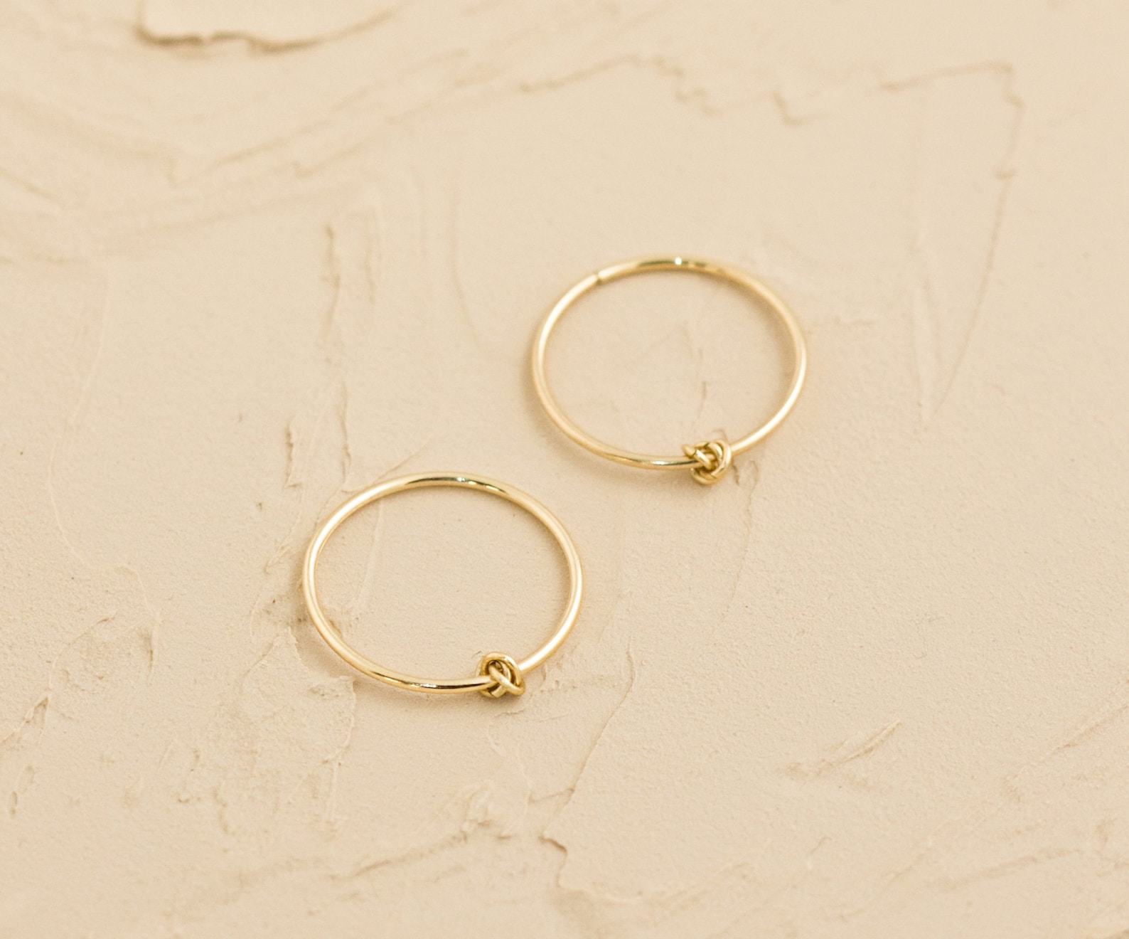 Sleeper Hoop Earrings in 10k Yellow Gold for Women Etsy