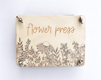 Flower Press - Wildflower Field | Flower Preservation | Flower Press Book | Gift for Gardener | Plant Mom | Floral Arrangement | Gardening