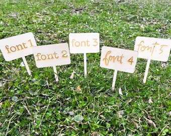 Wooden Plaque Garden Stakes | Wooden Planter Labels, Container Gardening, Gardening Kit, Houseplant Decor, Crazy Plant Lady, Gardening Plan