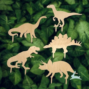 Estacas de jardín de dinosaurios: jardinería, estacas de plantas, decoración de jardín, herramientas de jardinería para niños, diversión al aire libre, niño dinosaurio, plantar un jardín