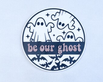 Be Our Ghost Halloween Ghosts & Bats Sign | spooky season | door hanger | welcome ghosts | halloween door sign | trick-or-treat | porch