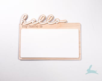 Hello, I'm New Here - dry erase baby announcement prop | Baby Name Announcement | Birth Announcement | Nursery Decor | Baby Name Sign