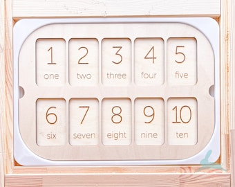 Number Sort/Counting 1-10 FLISAT / TROFAST Insert Tray | IKEA sensory table | Montessori | Waldorf | Trofast insert | Custom Sensory Bins