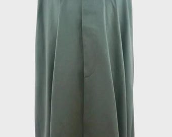 Mens Green Loden Wool Cape Vintage Cloak Military Style Full Length Coat Winter Cape