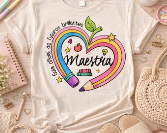 Teacher Design PNG | Teacher Shirt Design | Teacher's Day Gift | DTF Sublimation Digital File | Bright Futures | PNG Stickers