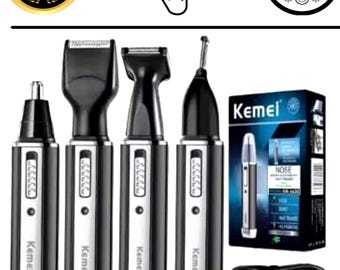 Kemei 4-i-1 Uppladdningsbart Grooming Kit – Näsa, Öra, Ögonbryn, Skäggtrimmer (USB)
