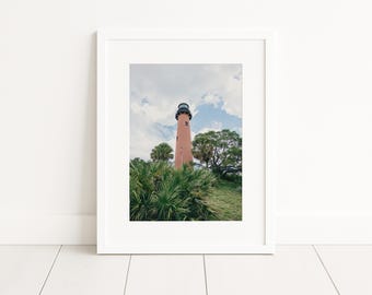 Jupiter Lighthouse Poster en papier mat encadré | Art mural phare | Photographie de Floride | Décoration pour la maison et le bureau