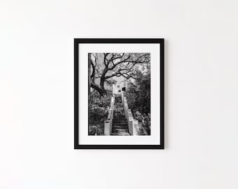 Jupiter Lighthouse Stairs Poster encadré en papier mat | Art mural phare | Photographie de Floride | Décoration pour la maison et le bureau