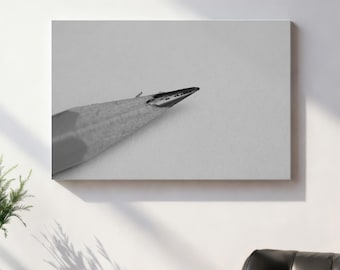 Crayon | Toile ou poster en papier lustré sans cadre / encadré | Décoration murale de bureau | Photographie de style de vie | Décoration murale | Minimaliste