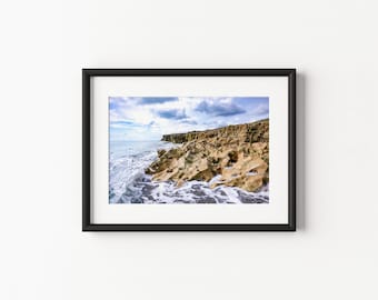 Blowing Rocks 2 Poster encadré en papier mat | Art mural Floride | Photographie côtière | Décoration pour la maison et le bureau