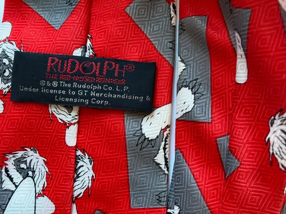 Men's Christmas Tie, Rudolf the Red Nose Reindeer… - image 4