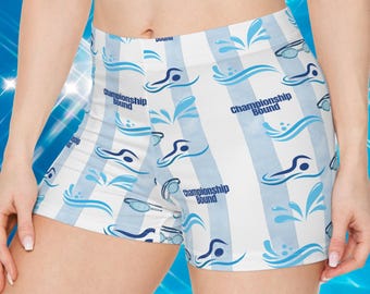 Championship Bound Stripe Swim Shorts | Women's All-Over Print