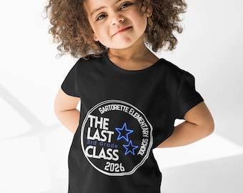 Camiseta juvenil personalizada de recuerdo para la clase de tercer grado / Camiseta de recuerdo para el cierre de la escuela