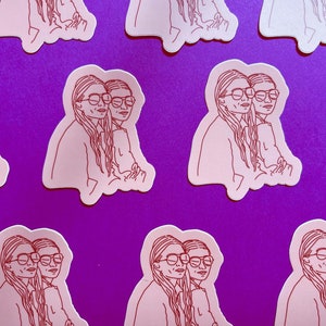 Mary Kate And Ashley Olsen with Sunglasses Die-Cut Sticker