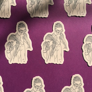 Mary Kate and Ashley Olsen Throwing Shade with Glasses Die-Cut Sticker