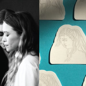 Petite Clear Die-Cut Olsen Twins Sticker