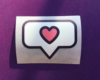 Instagram Heart Notification Die-Cut Sticker