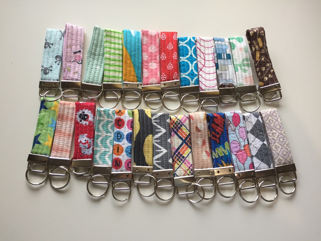 Quilted Key Fob // Your Choice of Fabric // Made to Order Etsy