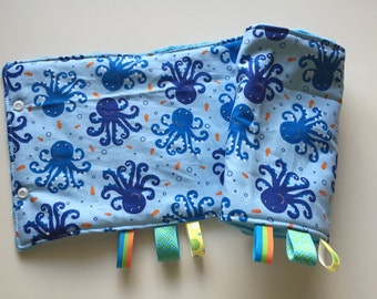 Octopus Baby Carrier Tula Strap Cover Reversible with Minky // In Stock READY TO SHIP
