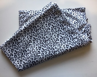 Baby Toddler Grey Leopard Print Minky Blanket // In Stock Ready to Ship